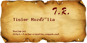 Tisler Rozália névjegykártya