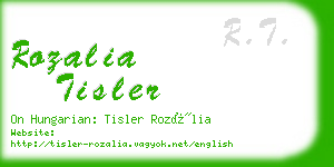 rozalia tisler business card